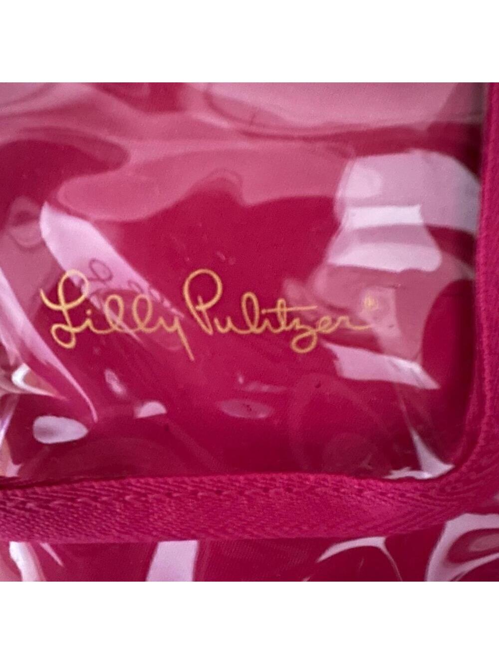 Vintage 2015 Lilly Pulitzer cosmetic case gold plate logo - Picture 12 of 14